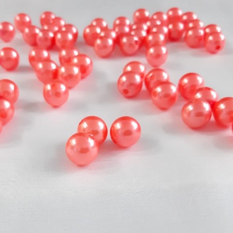 parohiamogosani.ro - Perle sticla, roz-somon, 6mm