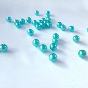 Margele plastic 8 mm turcoaz - 250 gr