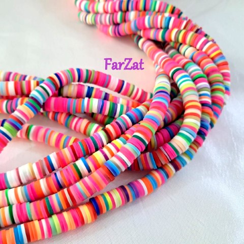 Margele Heishi lut polimeric - Multicolor - imagine 2