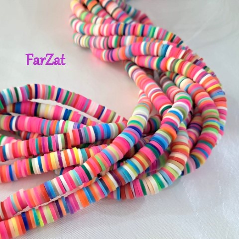 Margele Heishi lut polimeric - Multicolor