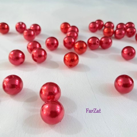 Margele plastic rosii 14 mm - 250 gr