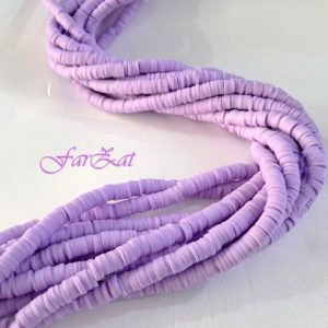 Margele Heishi lut polimeric - Lila