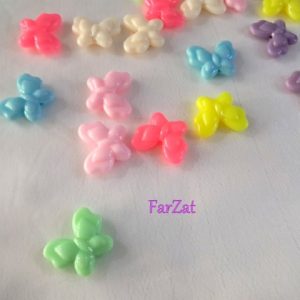 Margele plastic colorate - Model fluture