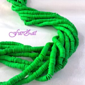 Margele Heishi lut polimeric - Verde